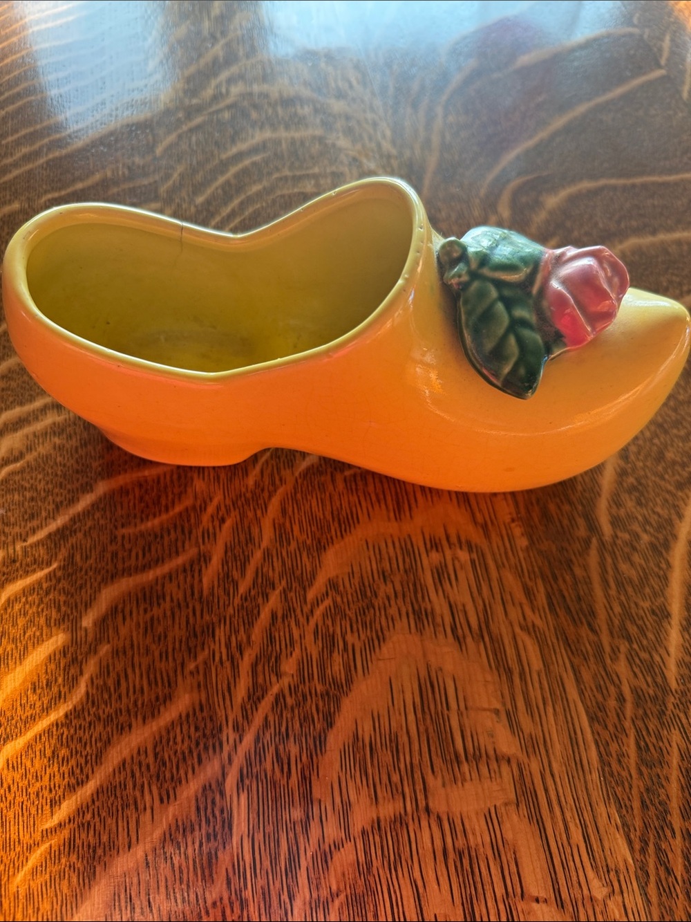 Mccoy Yellow Ceramic Clog Figurine